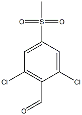 2,6-dichloro-4-(methylsulfonyl)benzaldehyde Struktur