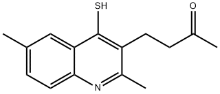 4-(2,6-dimethyl-4-sulfanyl-3-quinolinyl)-2-butanone Struktur