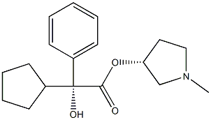 (R)-(R)-1-methylpyrrolidin-3-yl 2-cyclopentyl-2-hydroxy-2-phenylacetate(WXC03446) Struktur