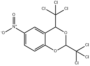 4-nitro-7,9-bis(trichloromethyl)-8,10-dioxabicyclo[4.4.0]deca-2,4,11-t riene Struktur