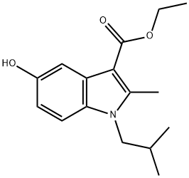 ethyl 5-hydroxy-1-isobutyl-2-methyl-1H-indole-3-carboxylate Struktur