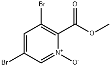 2-Pyridinecarboxylic acid, 3,5-dibroMo-, Methyl ester, 1-oxide Struktur