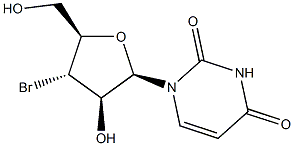 1-(3'-bromo-3'-deoxyarabinofuranosyl)uracil Struktur