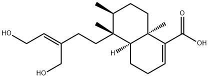 (4aS)-3,4,4aα,5,6,7,8,8a-Octahydro-5α-[(Z)-5-hydroxy-3-hydroxymethyl-3-pentenyl]-5,6β,8aα-trimethyl-1-naphthalenecarboxylic acid Struktur