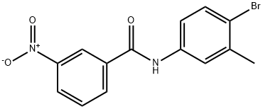 N-(4-bromo-3-methylphenyl)-3-nitrobenzamide Struktur