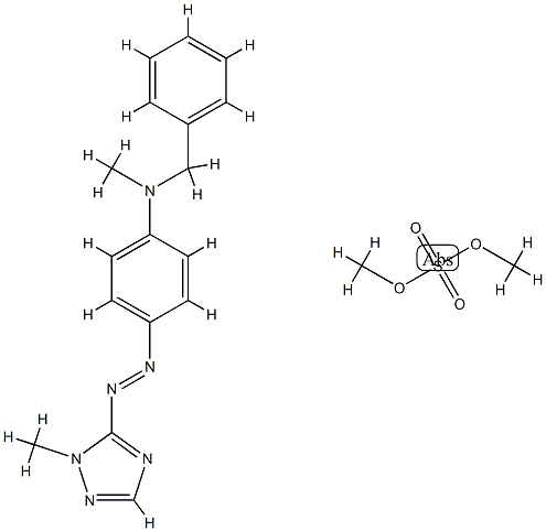 diethyl sulphate, compound with N-methyl-N-[4-[(1-methyl-1H-1,2,4-triazol-5-yl)azo]phenyl]benzylamine (1:1) Struktur