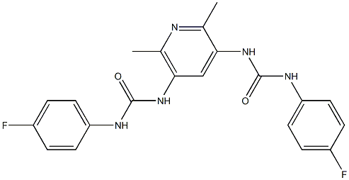 N-(5-{[(4-fluoroanilino)carbonyl]amino}-2,6-dimethyl-3-pyridinyl)-N'-(4-fluorophenyl)urea Struktur