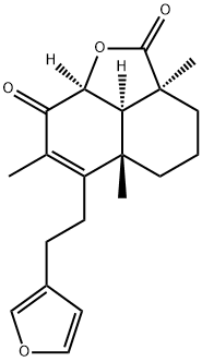 (2aS)-6-[2-(3-Furyl)ethyl]-2,2a,5,5a,8aα,8bα-hexahydro-2aα,5aβ,7-trimethyl-3H-naphtho[1,8-bc]furan-2,8(4H)-dione Struktur