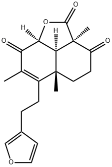 (2aR)-6-[2-(3-Furyl)ethyl]-2,2a,8aα,8bα-tetrahydro-2a,5aβ,7-trimethyl-5H-naphtho[1,8-bc]furan-2,3,8(5aH,4H)-trione Struktur