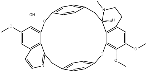 (12aR)-12a,13,14,15-Tetrahydro-5,17,18-trimethoxy-13-methyl-8,11:20,23-dietheno-12H,24H-[1,10]dioxacyclooctadecino[2,3,4-ij:11,12,13-i'j']diisoquinoline-6-ol Struktur