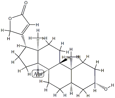 8β,14β-Epoxy-3β-hydroxy-5β-card-20(22)-enolide Struktur