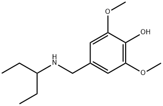 2,6-dimethoxy-4-[(pentan-3-ylamino)methyl]phenol Struktur