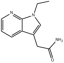 1H-Pyrrolo[2,3-b]pyridine-3-acetamide,1-ethyl-(9CI) Struktur