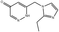 4(1H)-Pyridazinone,6-[(2-ethyl-1H-imidazol-1-yl)methyl]-(9CI) Struktur