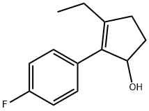 2-Cyclopenten-1-ol,3-ethyl-2-(4-fluorophenyl)-(9CI) Struktur