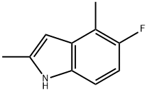 1H-Indole,5-fluoro-2,4-dimethyl-(9CI) Struktur