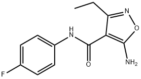 4-Isoxazolecarboxamide,5-amino-3-ethyl-N-(4-fluorophenyl)-(9CI) Struktur