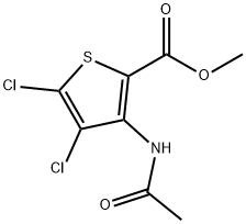 3-acetylaMino-4,5-dichlorothiphene-2-carboxylic acid Methyl ester Struktur