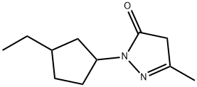 3H-Pyrazol-3-one,2-(3-ethylcyclopentyl)-2,4-dihydro-5-methyl-(9CI) Struktur