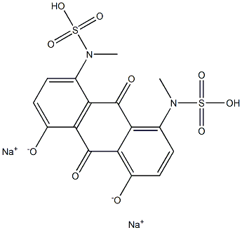 α,α'-[(9,10-Dihydro-4,5-dihydroxy-9,10-dioxoanthracene-1,8-diyl)diimino]bis(methanesulfonic acid sodium) salt Struktur