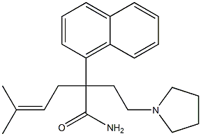 α-(3-Methyl-2-butenyl)-α-(1-naphtyl)-1-pyrrolidinebutanamide Struktur