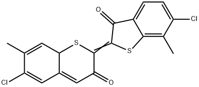 6,6'-Dichloro-7,7'-dimethyl-Δ2,2'(3H,3'H)-bibenzo[b]thiophene-3,3'-dione Struktur