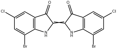 7,7'-Dibromo-5,5'-dichloro-Δ2,2'(3H,3'H)-bi[1H-indole]-3,3'-dione Struktur