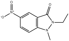 3H-Indazol-3-one,2-ethyl-1,2-dihydro-1-methyl-5-nitro-(9CI) Struktur