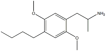 α-Methyl-4-butyl-2,5-dimethoxyphenethylamine Struktur