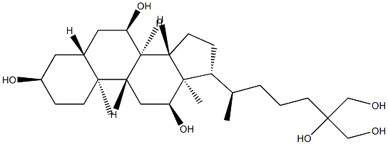 5α-Cholestane-3α,7α,12α,25,26,27-hexaol Struktur