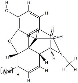 6α-Chloro-7,8-didehydro-4,5α-epoxy-17-methylmorphinan-3-ol Struktur