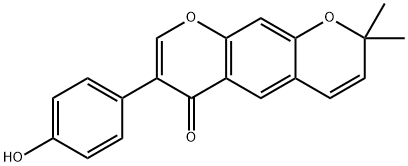 7-(4-Hydroxyphenyl)-2,2-dimethyl-2H,6H-benzo[1,2-b:5,4-b']dipyran-6-one Struktur