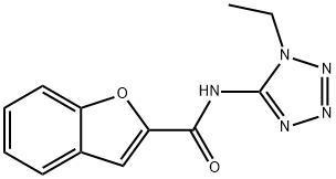 2-Benzofurancarboxamide,N-(1-ethyl-1H-tetrazol-5-yl)-(9CI) Struktur