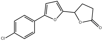 5-(5-(4-chlorophenyl-2-furanyl))dihydro-2(3H)-furanone Struktur