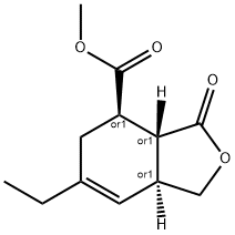 4-Isobenzofurancarboxylicacid,6-ethyl-1,3,3a,4,5,7a-hexahydro-3-oxo-,methylester,(3aR,4R,7aS)-rel-(9CI) Struktur