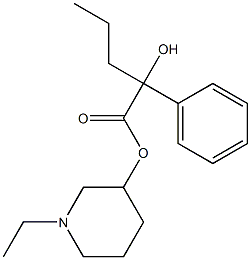 α-Propyl-α-hydroxybenzeneacetic acid 1-ethyl-3-piperidinyl ester Struktur