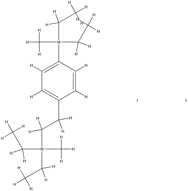 Benzeneethanaminium,4-(diethylmethylammonio)-N,N-diethyl-N-methyl-, iodide (1:2) Struktur