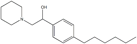 4-Hexyl-α-(piperidinomethyl)benzyl alcohol Struktur