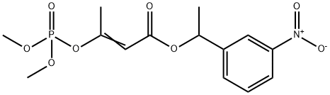 3-(Dimethoxyphosphinyloxy)-2-butenoic acid α-methyl-m-nitrobenzyl ester Struktur