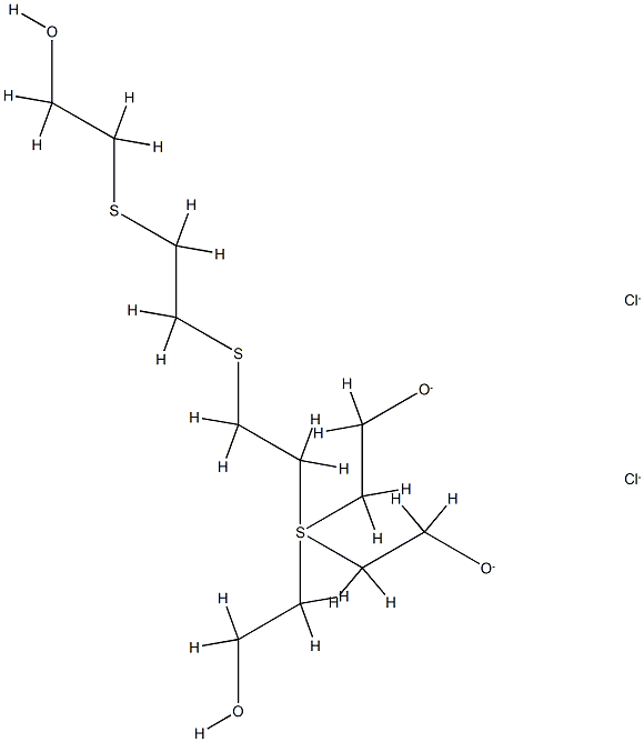 BIS-2(BIS(2-HYDROXYETHYL)SULPHONIUMETHYL)SULPHIDEDICHLORIDE Struktur