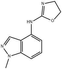 1-methyl-4-(2-oxazolin-2-ylamino)indazole Struktur