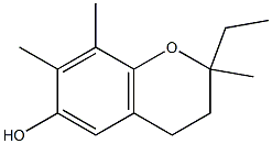 2H-1-Benzopyran-6-ol,2-ethyl-3,4-dihydro-2,7,8-trimethyl-(9CI) Struktur