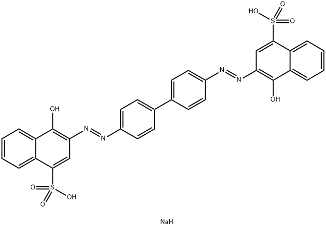 3,3'-[(1,1'-Biphenyl-4,4'-diyl)bis(azo)]bis[4-hydroxy-1-naphthalenesulfonic acid sodium] salt Struktur