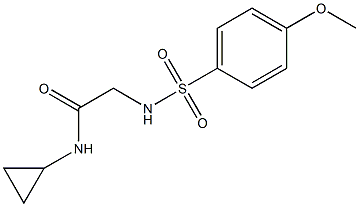 N-cyclopropyl-2-{[(4-methoxyphenyl)sulfonyl]amino}acetamide Struktur