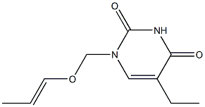 2,4(1H,3H)-Pyrimidinedione,5-ethyl-1-[(1-propenyloxy)methyl]-(9CI) Struktur