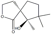 2-Oxaspiro[4.4]nonan-1-one,6-hydroxy-6,7,7-trimethyl-,(5R,6R)-rel-(9CI) Struktur