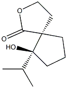 2-Oxaspiro[4.4]nonan-1-one,6-hydroxy-6-(1-methylethyl)-,(5R,6S)-rel-(9CI) Struktur