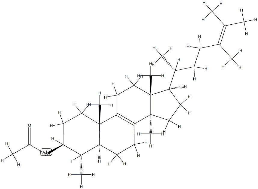 4α,14-Dimethyl-5α-ergosta-8,24-dien-3β-ol acetate Struktur