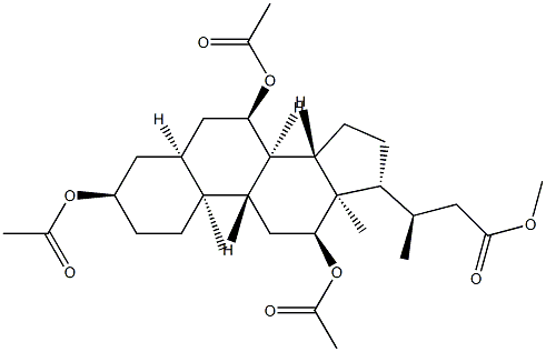 3α,7α,12α-Tris(acetyloxy)-24-nor-5β-cholan-23-oic acid methyl ester Struktur