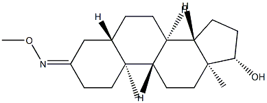 17β-Hydroxy-5α-androstan-3-one O-methyl oxime Struktur